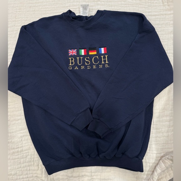 🎡 Vintage Busch Gardens Embroidered Sweatshirt – Tultex Superweight – XL - Picture 1 of 4